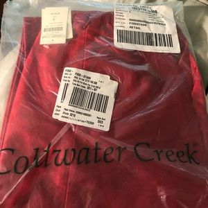 NWT Coldwater Creek Cropped Silk Pants